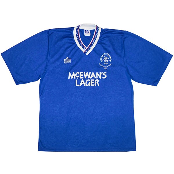 Heimtrikot Thailand Rangers Retro 1992 Blau Günstige Fußballtrikots